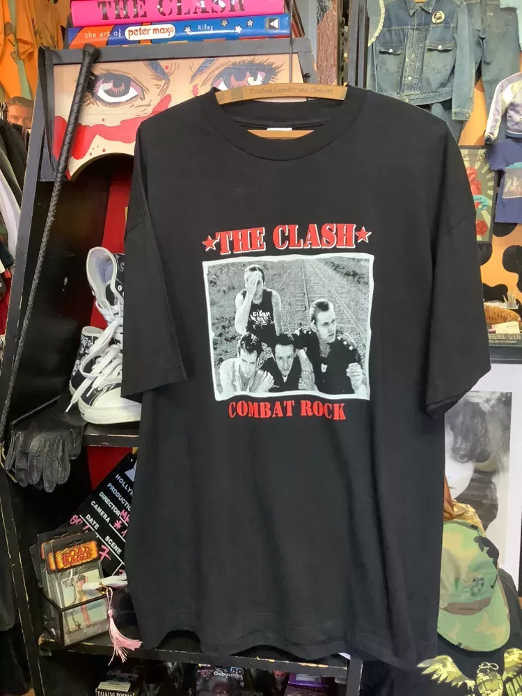 Vintage Y2K The Clash Combat Rock Graphic Tee
