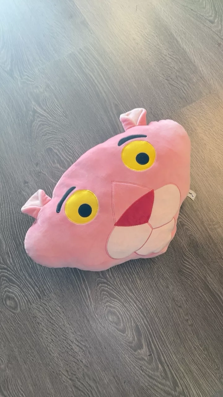 Vintage Pink Panther Plush Pillow