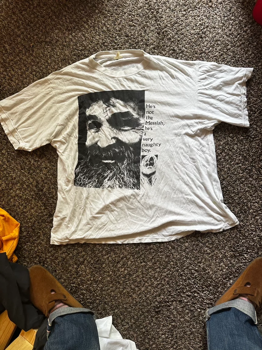 90’s CHARLES MANSON Naughty Boy Graphic Tee