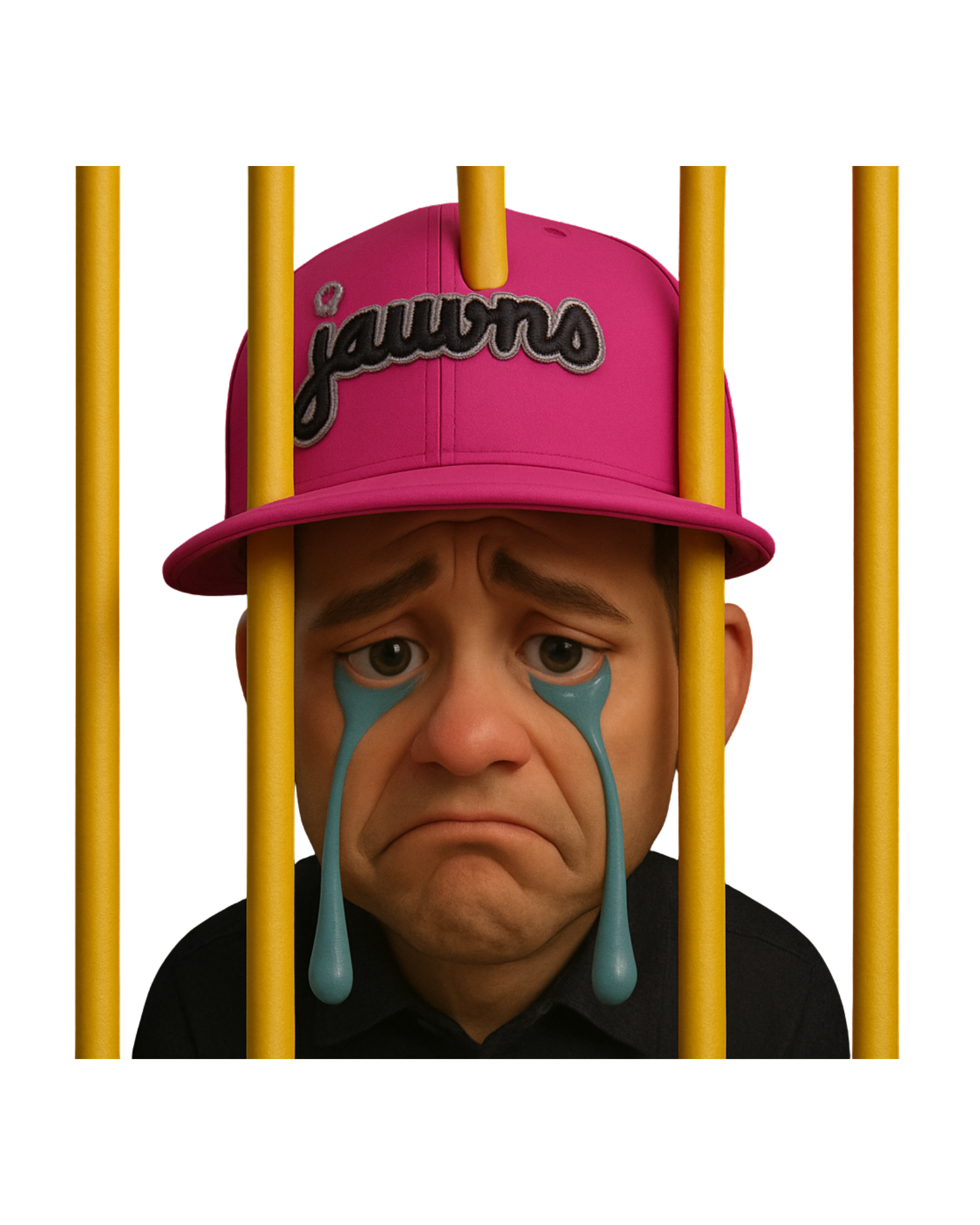 Free Jawns Behind Bars - Original Jawns - Black T-Shirt