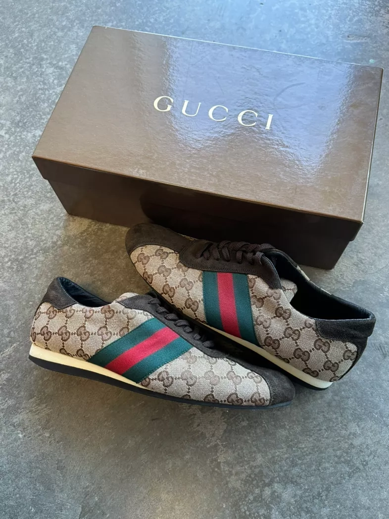 Gucci GG Canvas Stripe Sneakers US 8