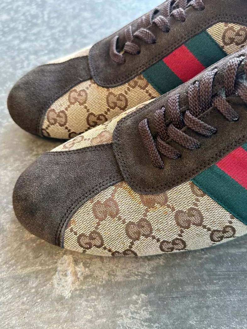 Gucci GG Canvas Stripe Sneakers US 8