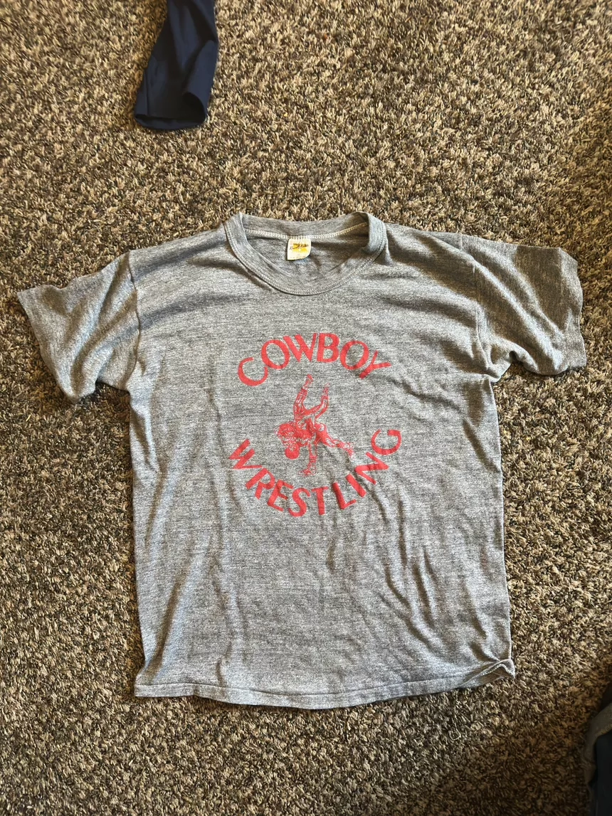 Vintage 70’s Russel Cowboy Wrestling Tee