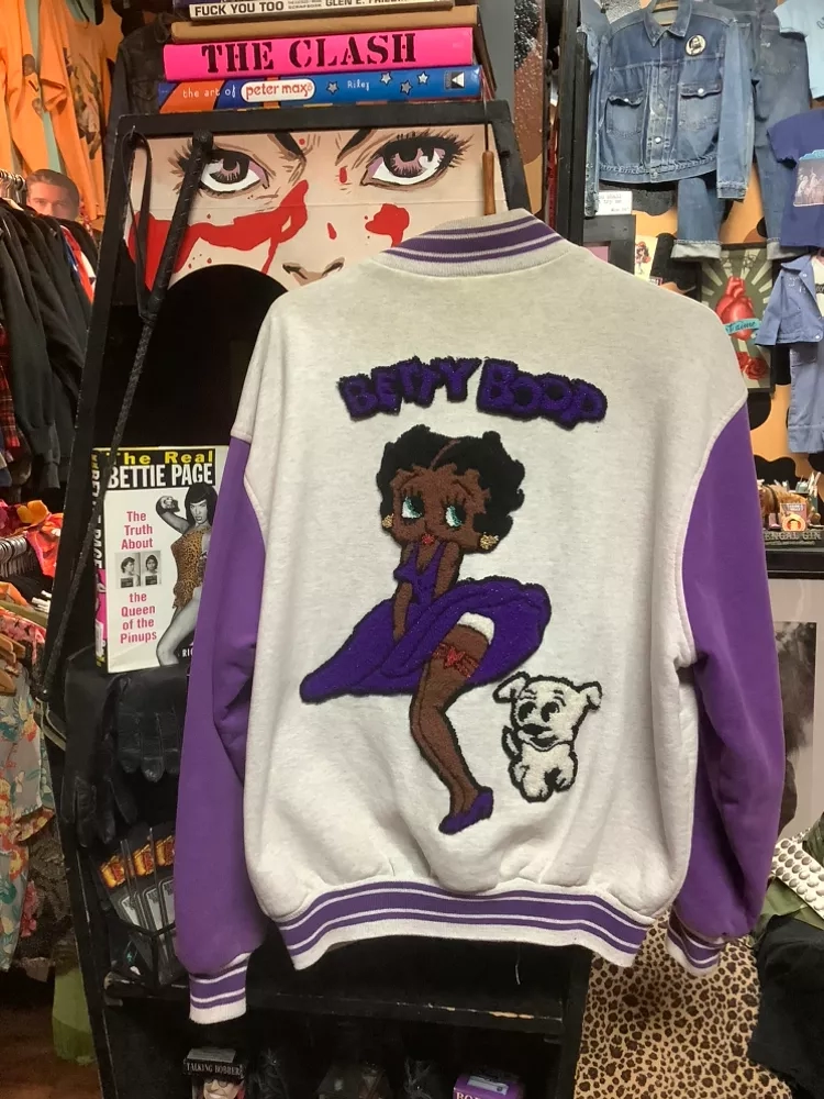Vintage BLack Betty Boop Varsity Jacket