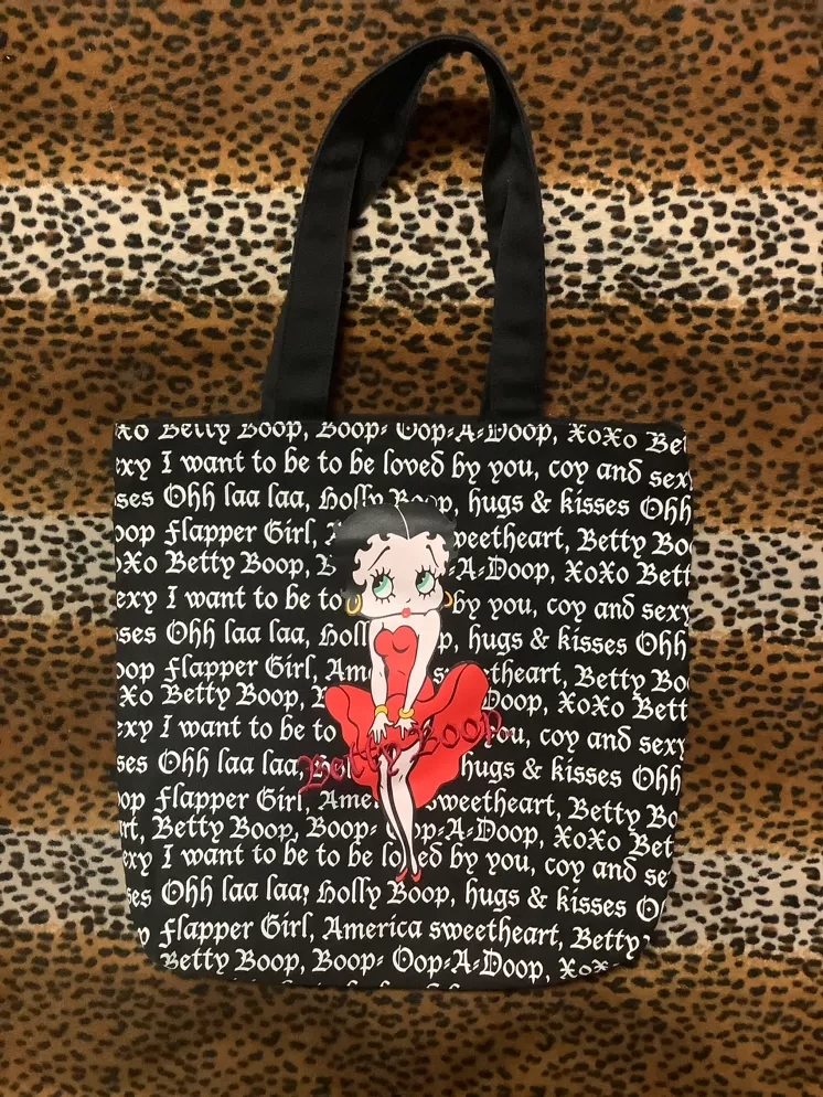 Vintsge Betty Boop Description/Names Tote Bag