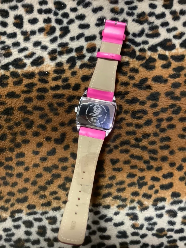 Betty Boop Pink Leather Strap Watch