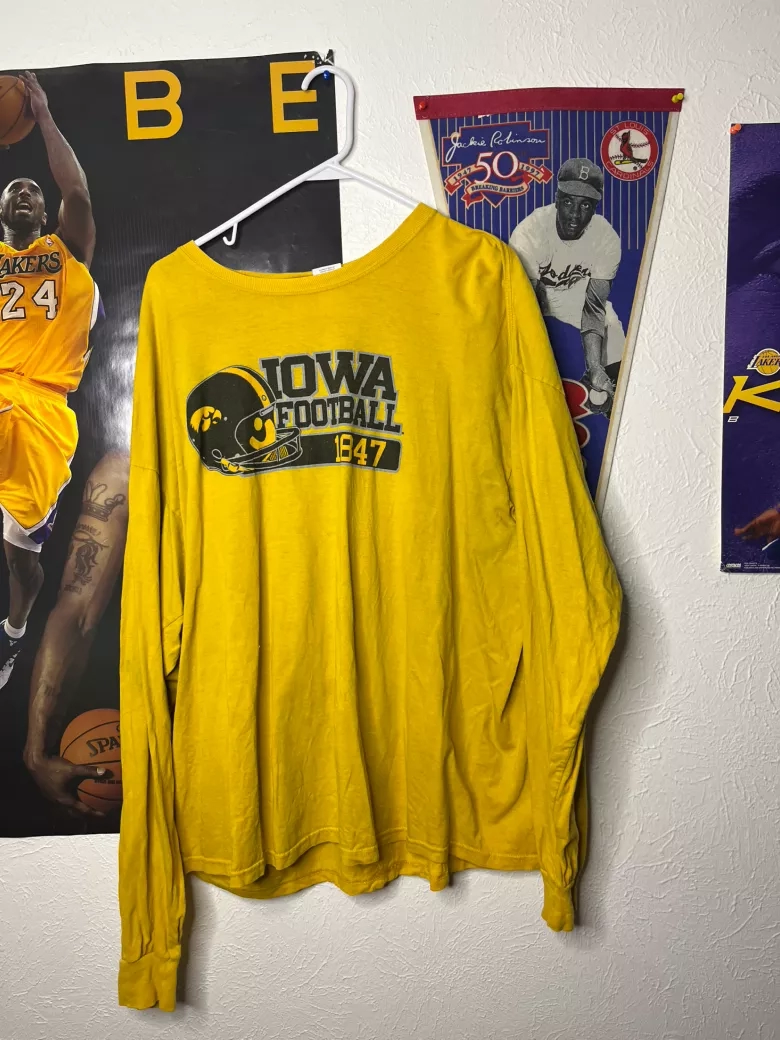 Vintage Iowa Football Long Sleeve Tee