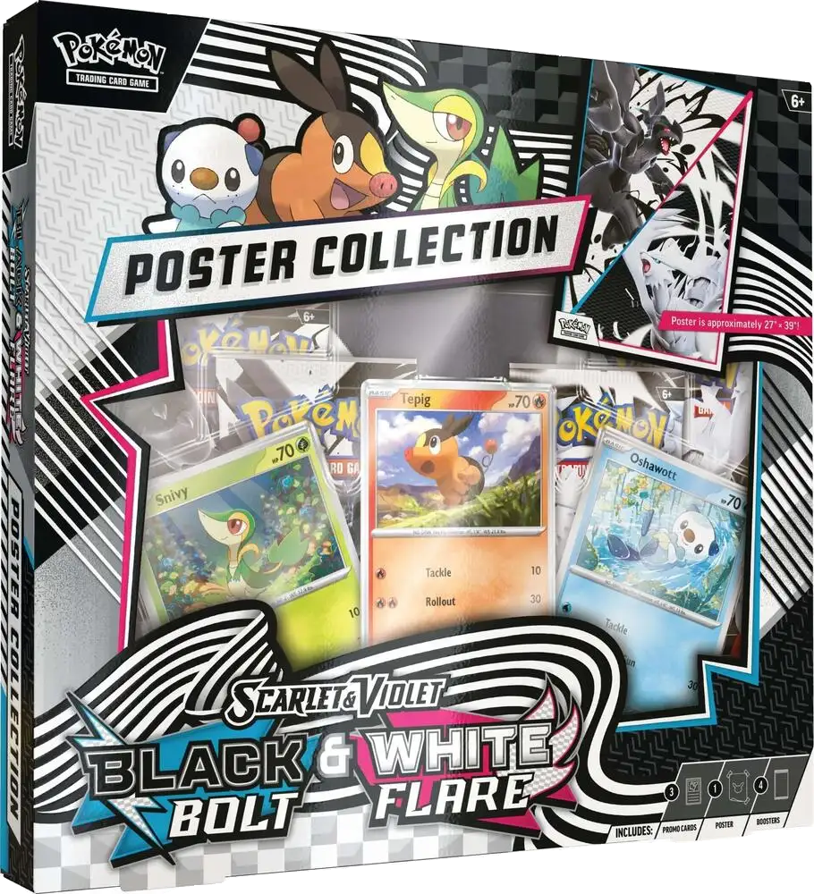 Pokemon TCG: Scarlet & Violet Black & White Bolt Flare Poster Collection