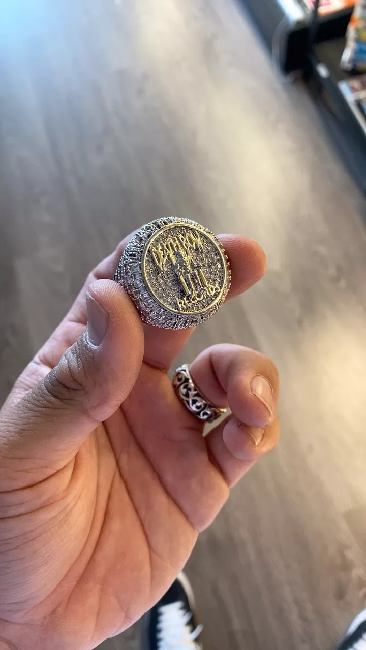 Death Row Records Diamond Ring Sz 8
