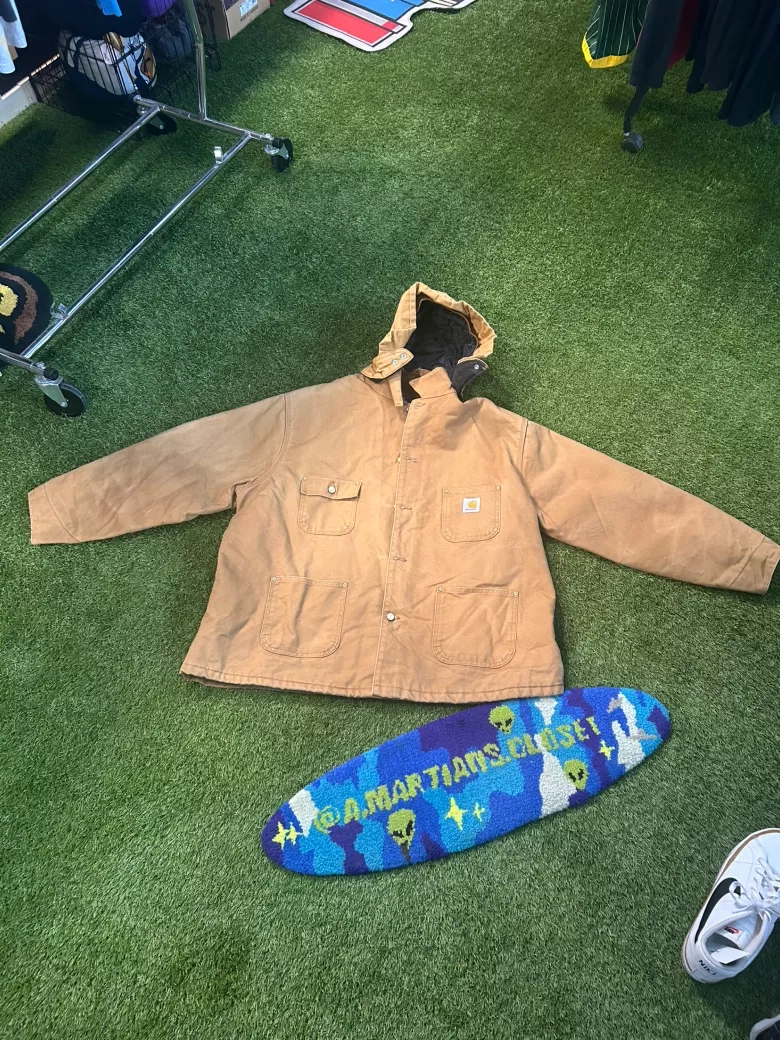 Vintage Carhartt Sandstone Duck Traditional Blanket Lining Coat