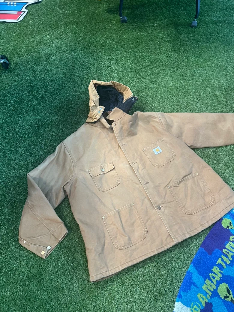 Vintage Carhartt Sandstone Duck Traditional Blanket Lining Coat