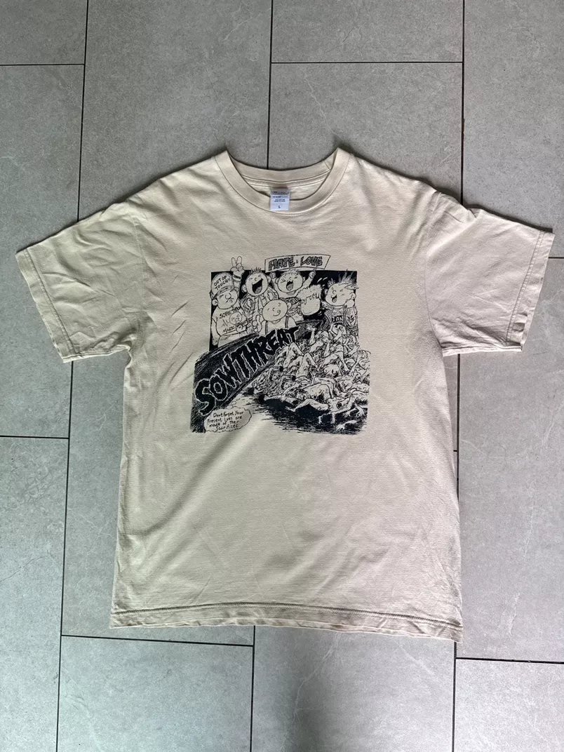 SOW Threat Japanese Punk Band Tee (Printstar, Size L)