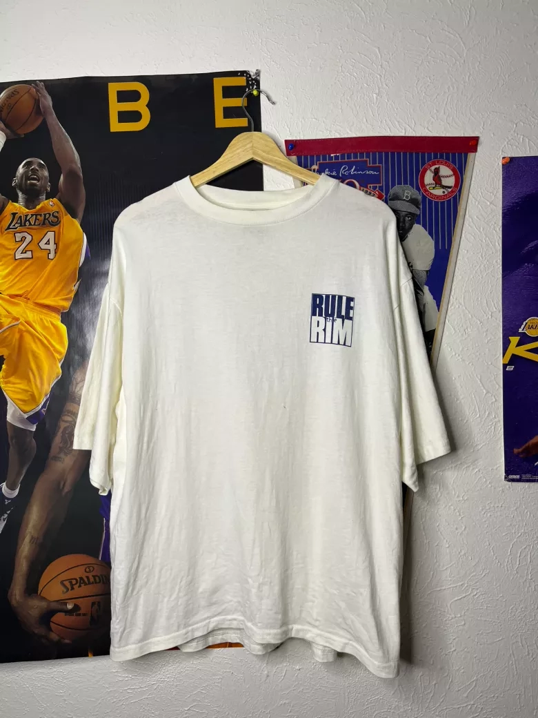 Rule The Rim White Basketball Tee