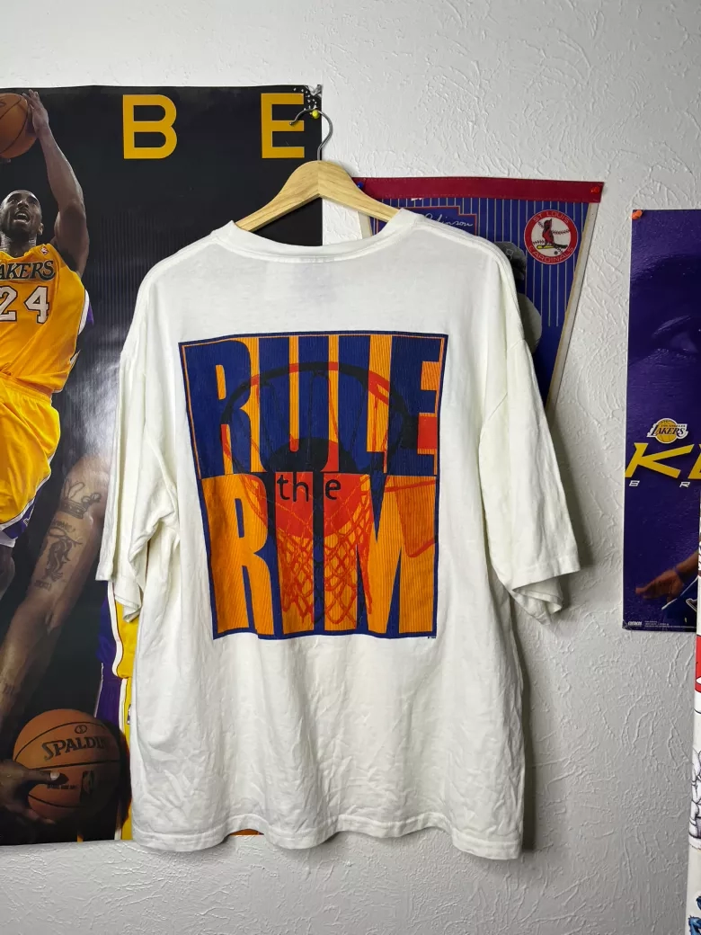 Rule The Rim White Basketball Tee