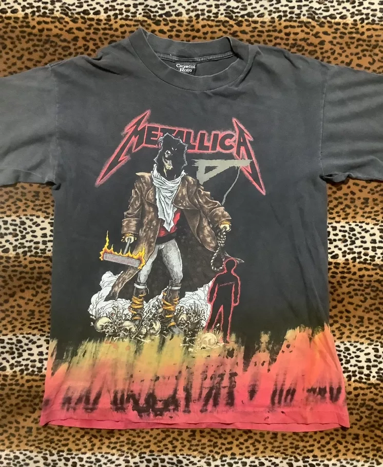 Vintage Metallica Pushead CrystaL RainTie Dye T