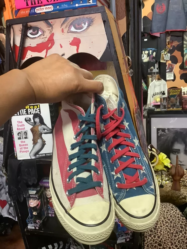 American Flag Converse High-Tops Not Vintage