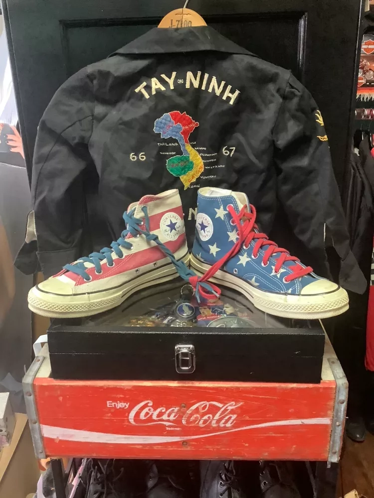 American Flag Converse High-Tops Not Vintage