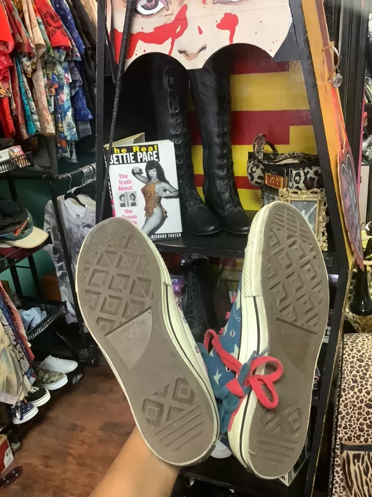 American Flag Converse High-Tops Not Vintage