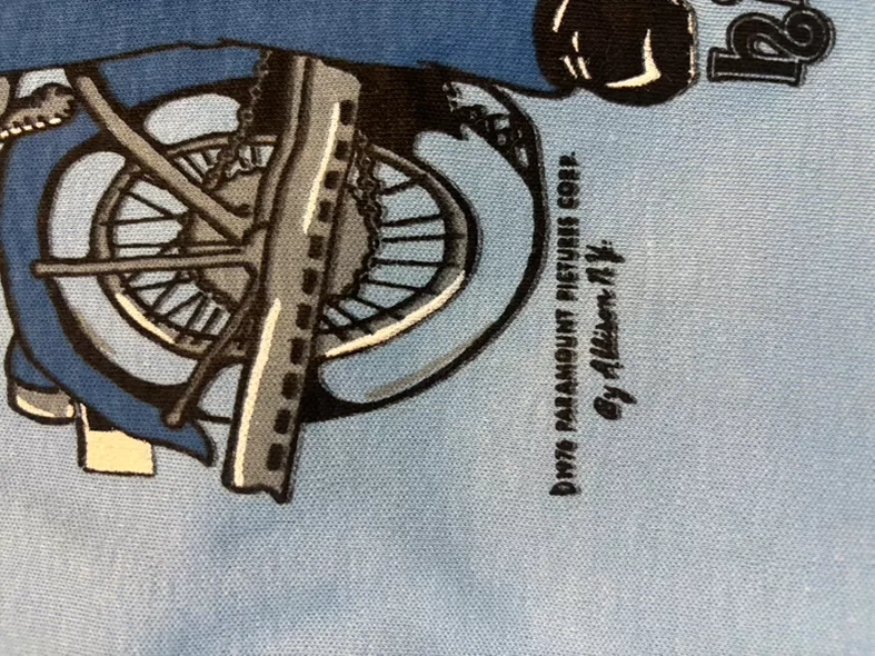 Vintage 1976 The Fonz Happy Days Motorcycle Riding Long Sleeve Tee