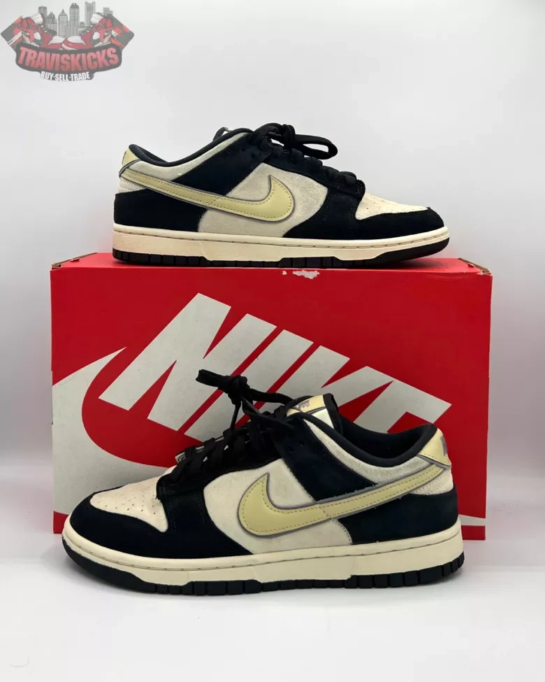 Nike Dunk Low LX Black Suede Team Gold Women’s Size 9.5 Pre-Owned