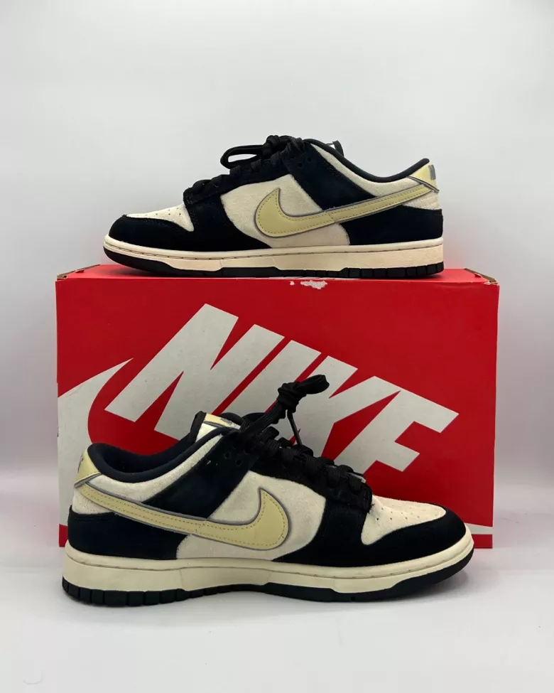 Nike Dunk Low LX Black Suede Team Gold Women’s Size 9.5 Pre-Owned