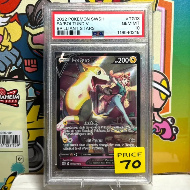 2022 Pokemon SWSH Boltund V TG13 Brilliant Stars PSA 10