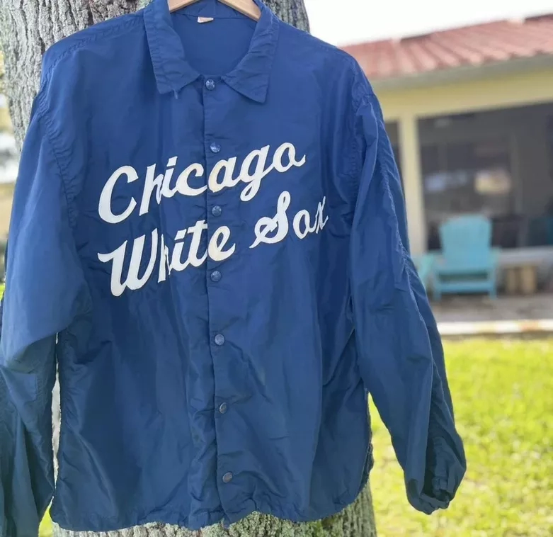 Russell Southern Co 1950s Chicago White Sox Button Up Windbreaker Jacket Sz L