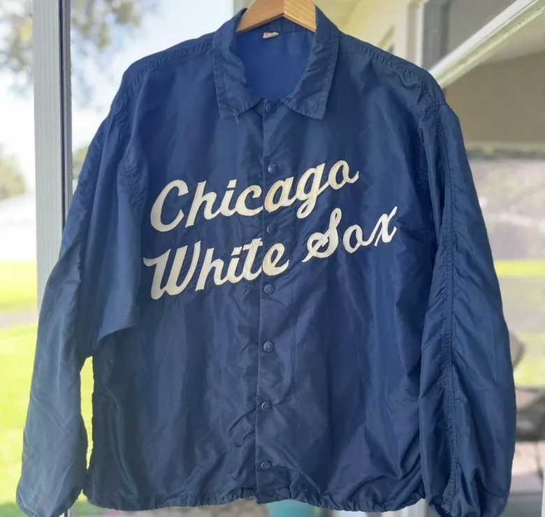 Russell Southern Co 1950s Chicago White Sox Button Up Windbreaker Jacket Sz L
