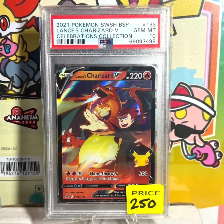 Lance's Charizard V - 2021 Pokemon Celebrations Collection PSA 10