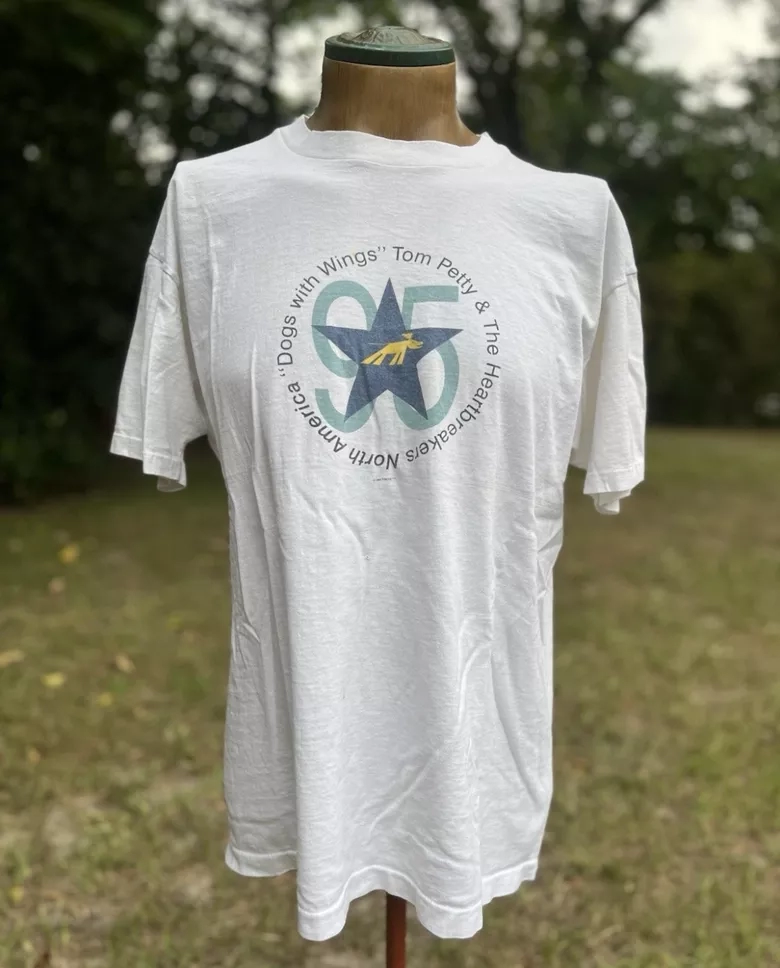 1995 Tom Petty & The Heartbreakers "Dogs with Wings" Tour Tee Size XL Winterland tag rare band tee