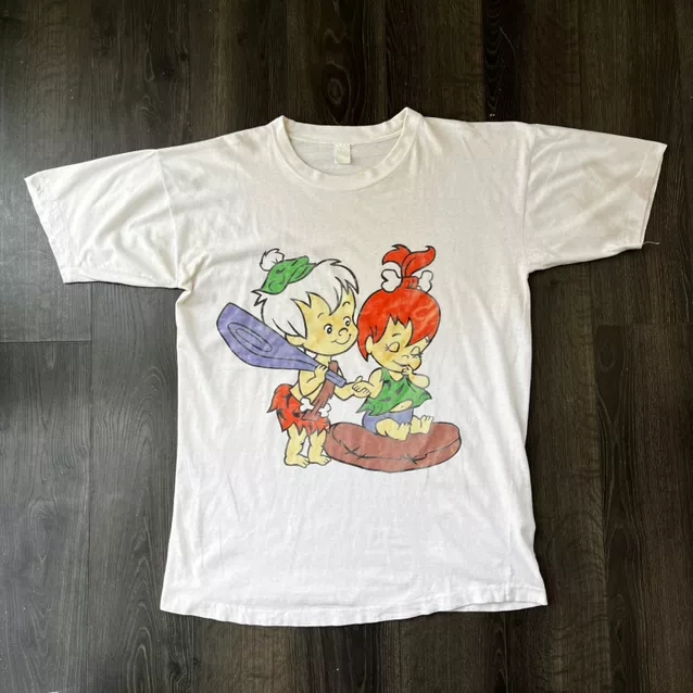 Vintage The Flintstones Pebbles and Bamm-Bamm Tee