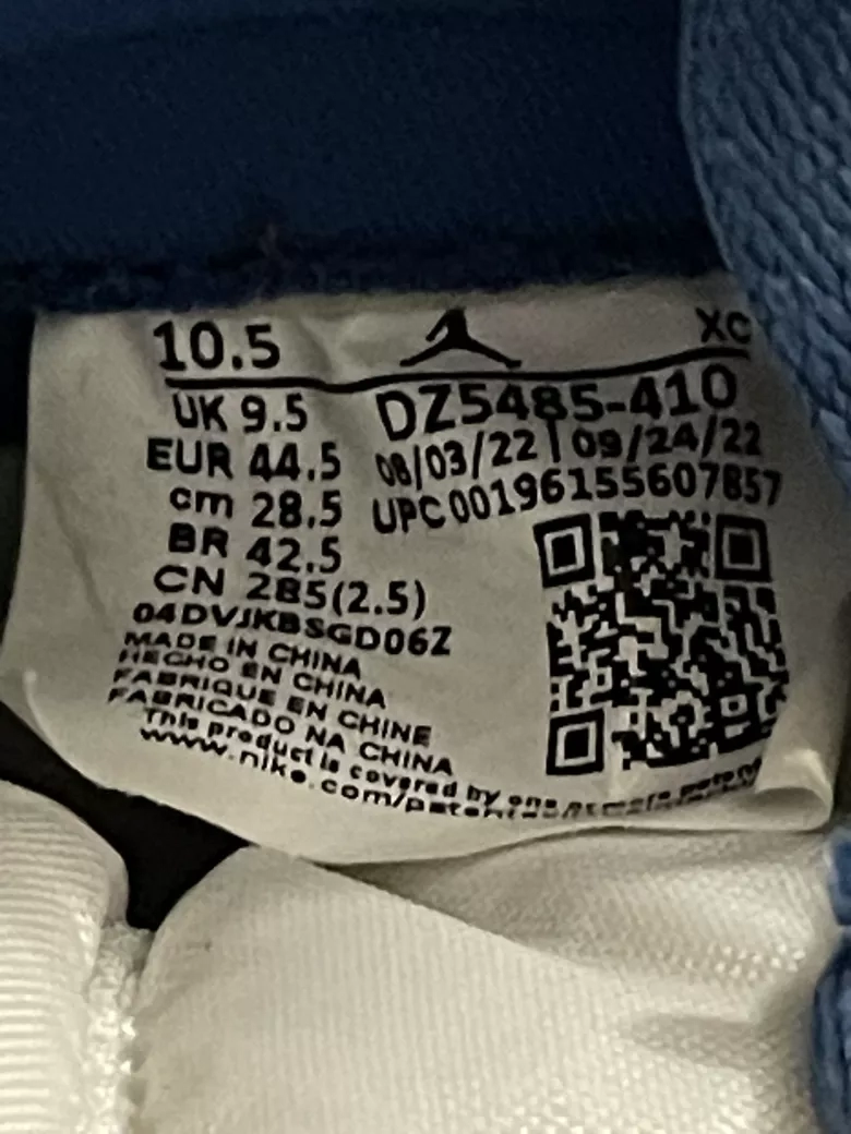 Size 10.5- Air Jordan 1 High True Blue