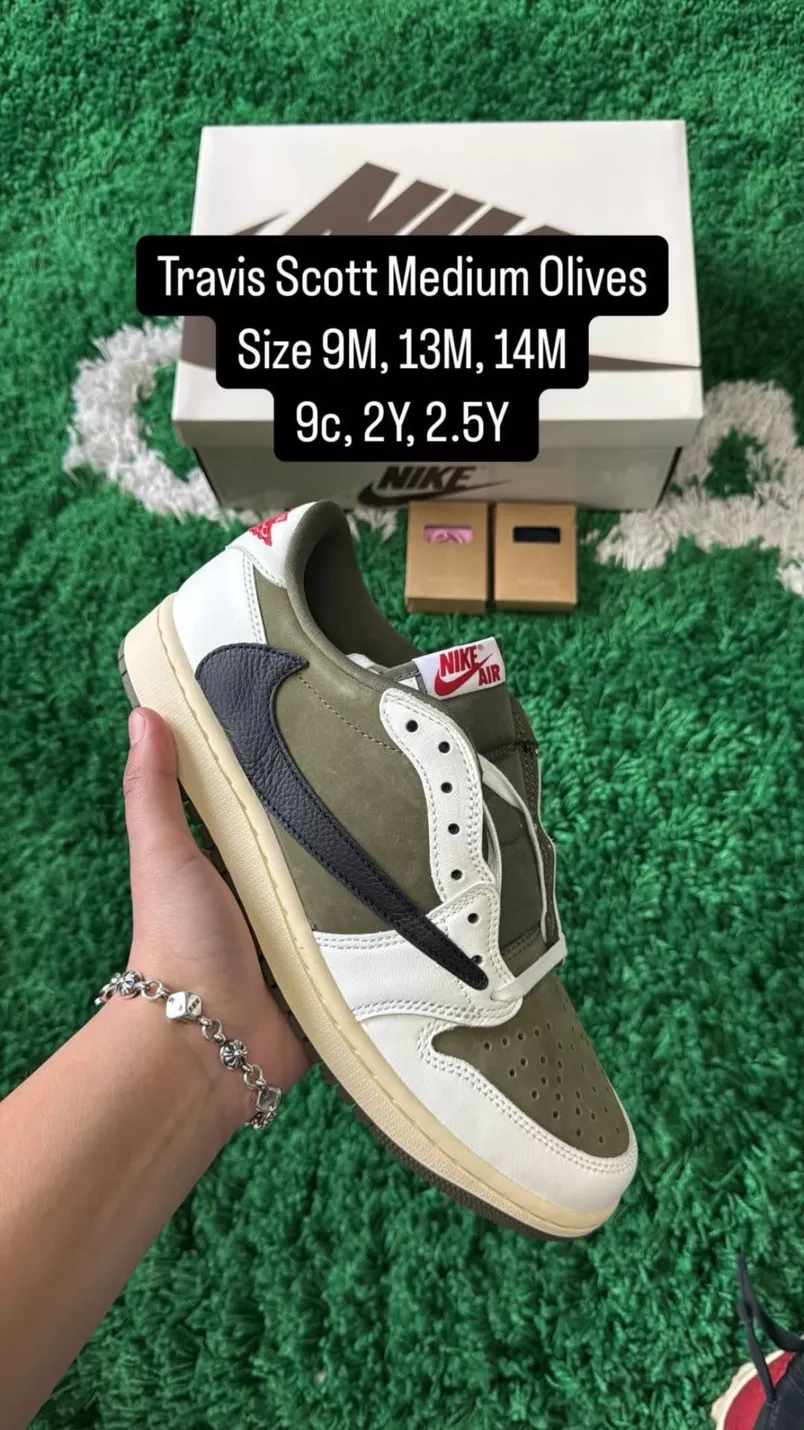Travis Scott x Nike Air Jordan 1 Low Medium Olive