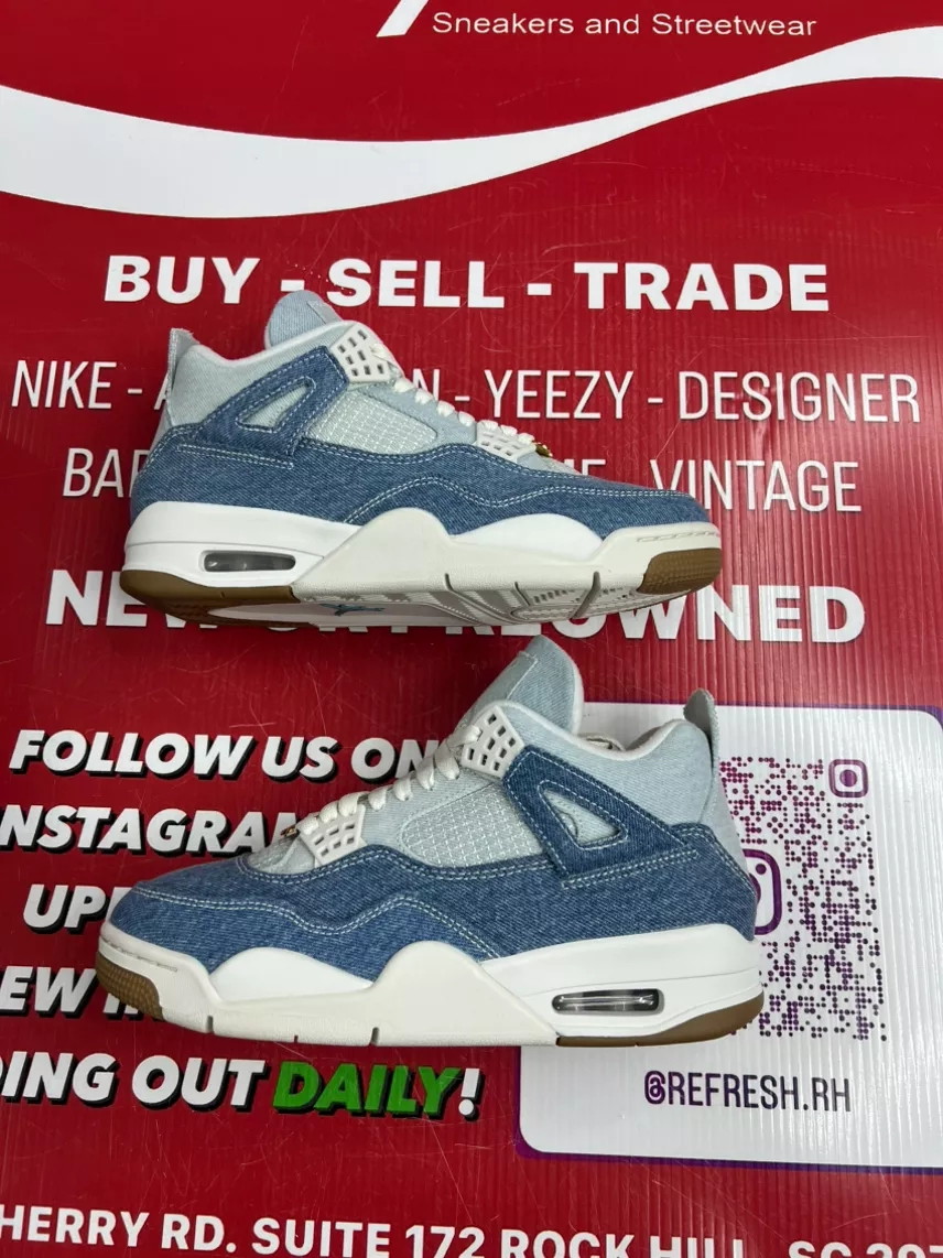 Air Jordan 4 Denim Worn Blue Size 9w/7.5m