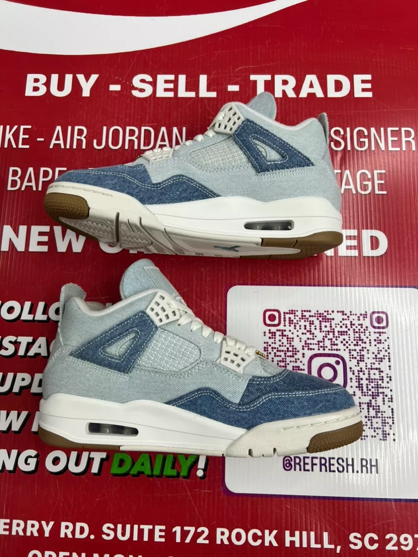 Air Jordan 4 Denim Worn Blue Size 9w/7.5m