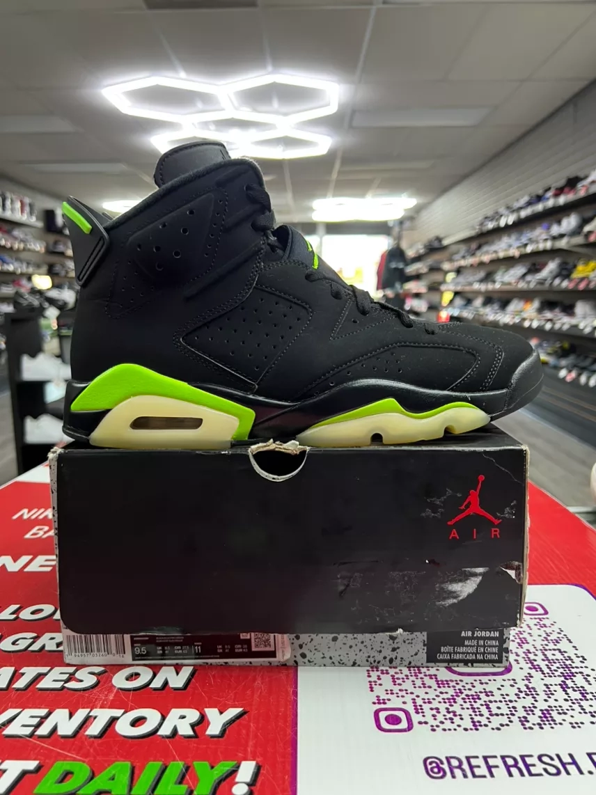 Air Jordan 6 Electric Green Size 9.5