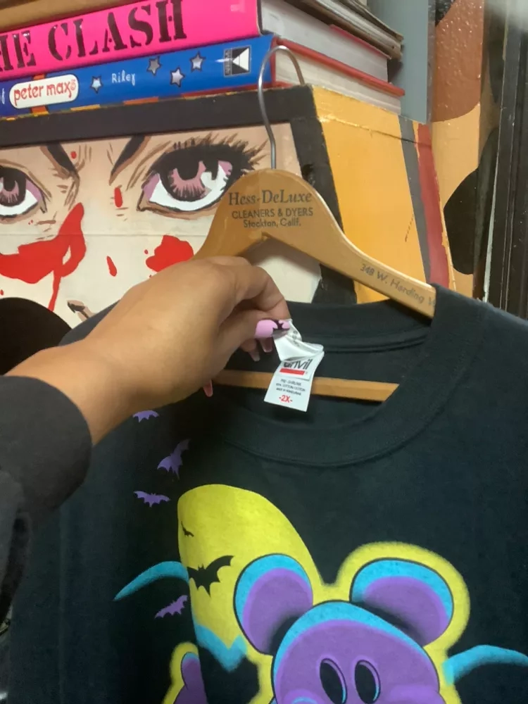 Vintage Disney Halloween Mickey Mouse Batty Ghost T