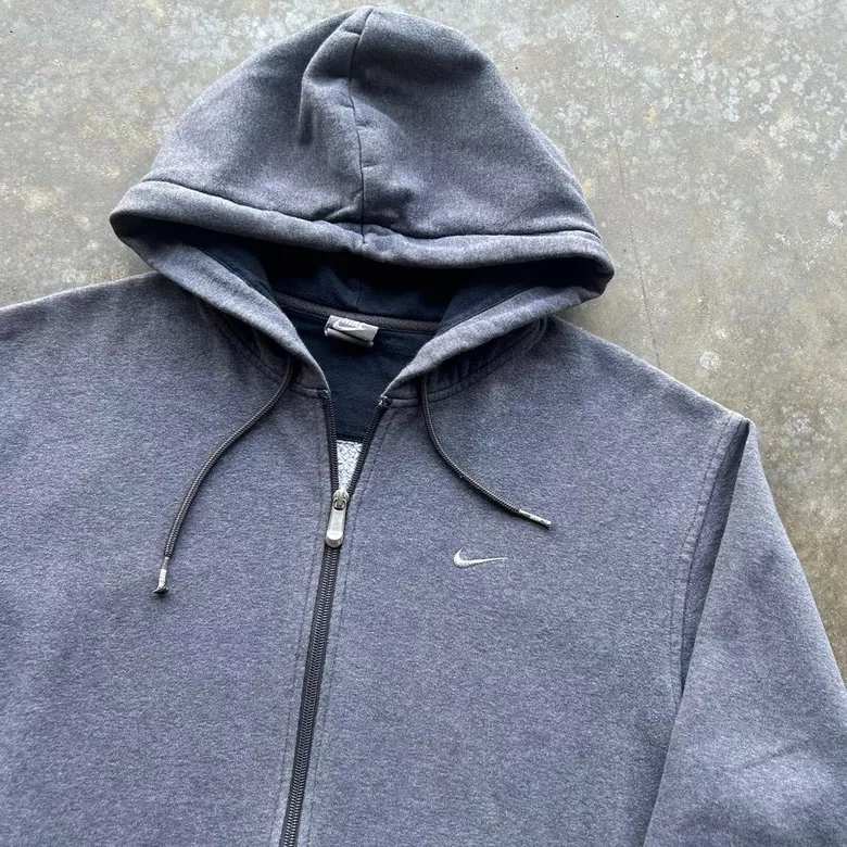 Vintage Y2K Nike Grey Full Zip Hoodie