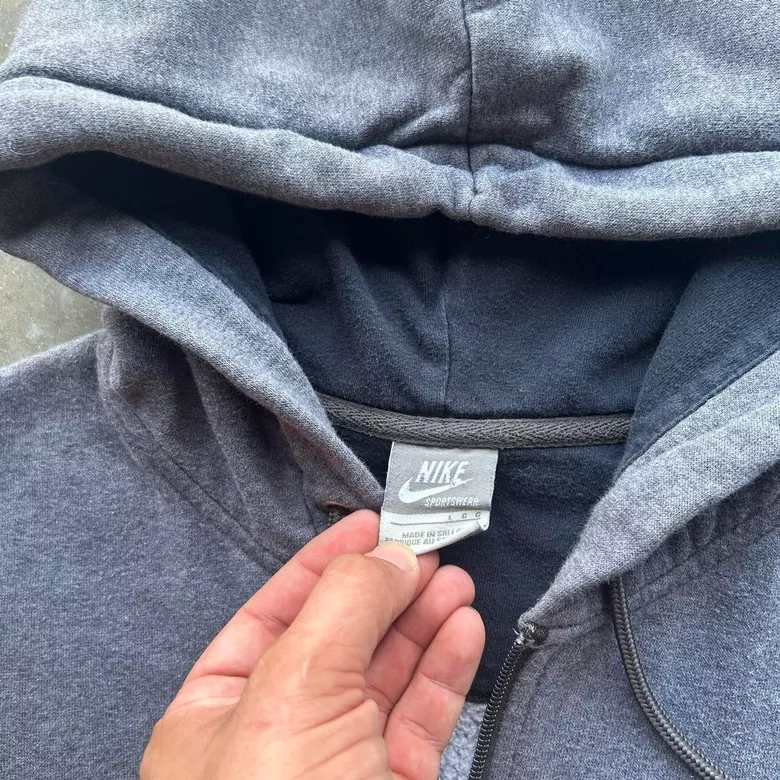 Vintage Y2K Nike Grey Full Zip Hoodie