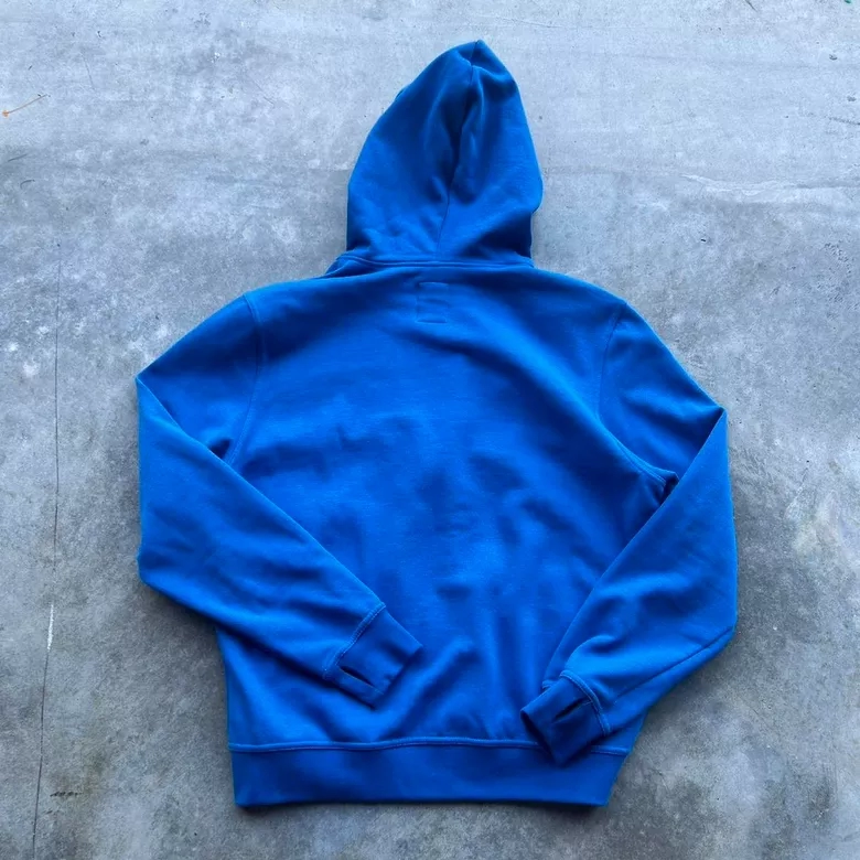 Rusty Surf Blue Zip-Up Hoodie With Built-In Earbuds