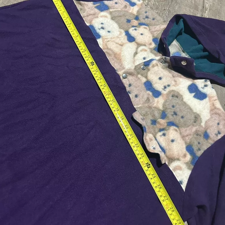 Vintage Handmade Purple Teddy Bear Hoodie