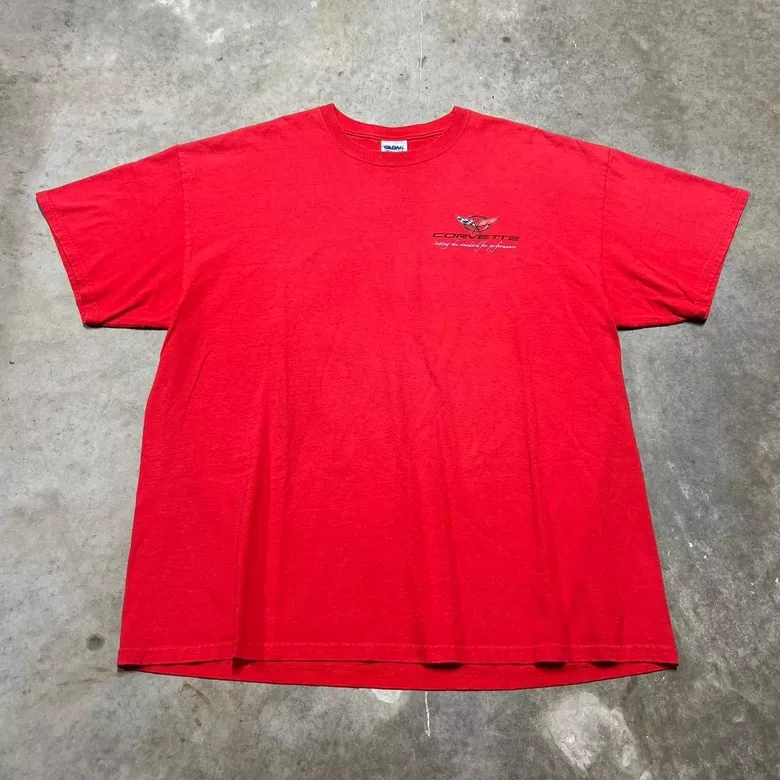 Vintage Y2K Red Chevrolet Corvette Graphic Tee