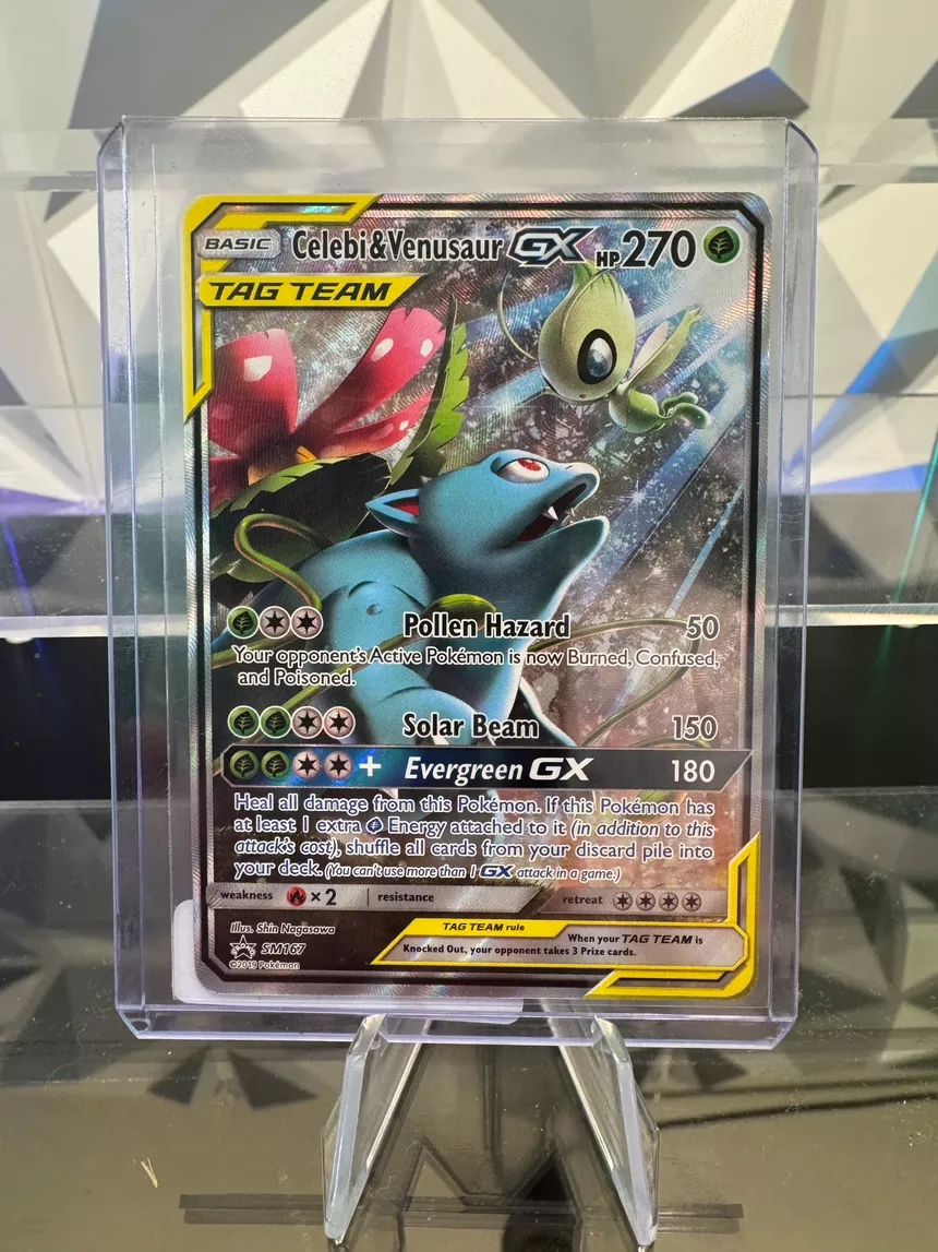 Celebi & Venusaur GX Tag Team Pokemon Card