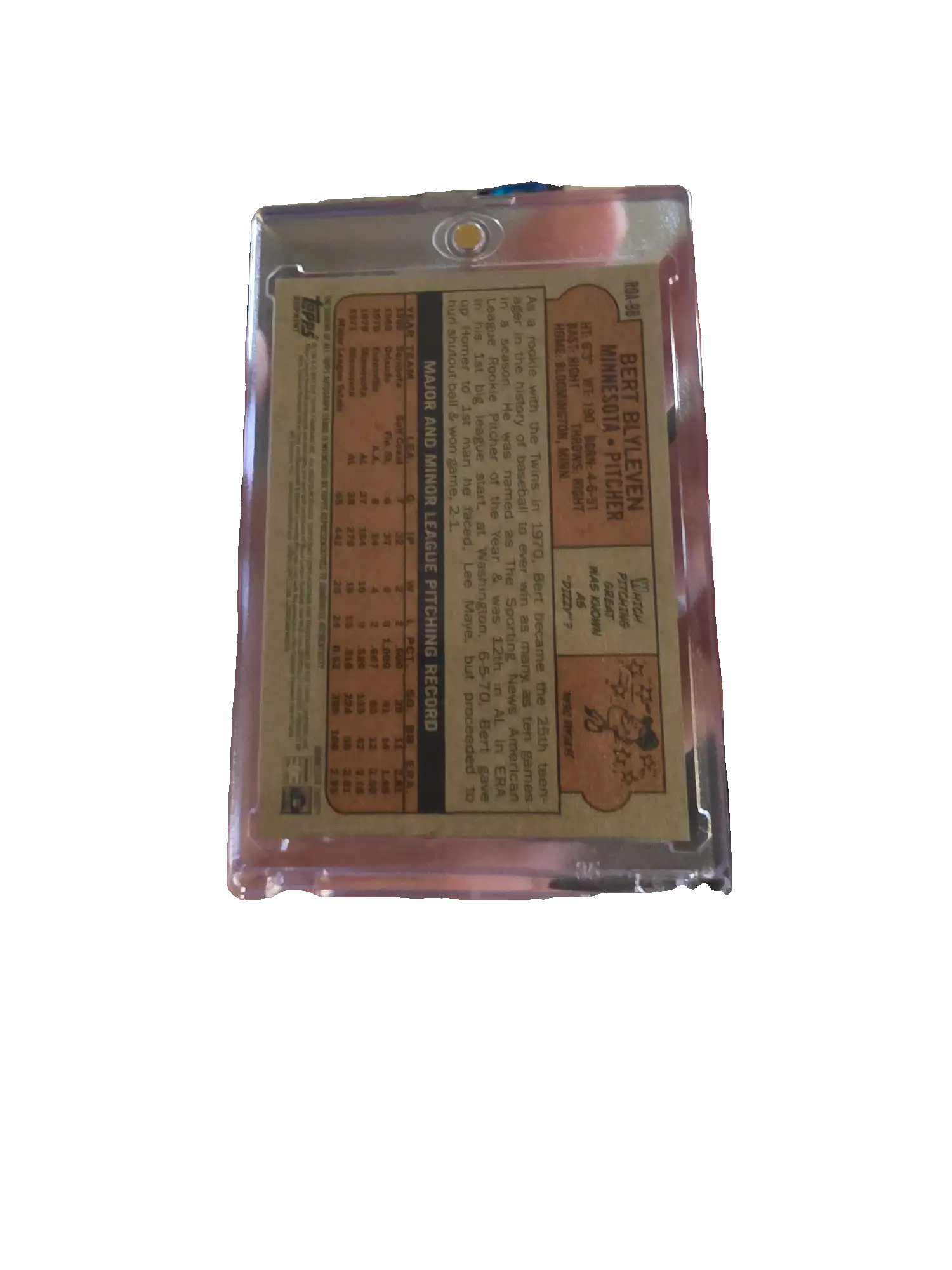 Topps Heritage Bert Blyleven Autograph Throwback