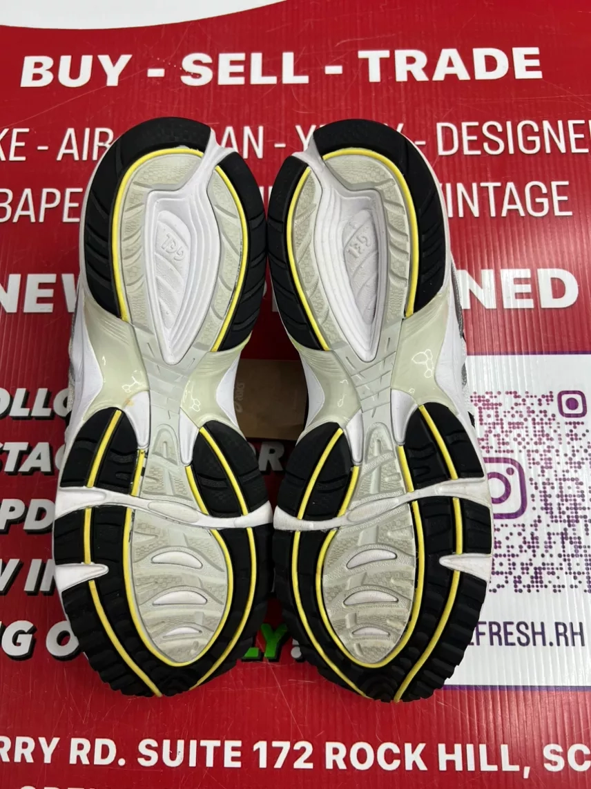 Asics Gel 1090 White Silver Yellow Size 10.5