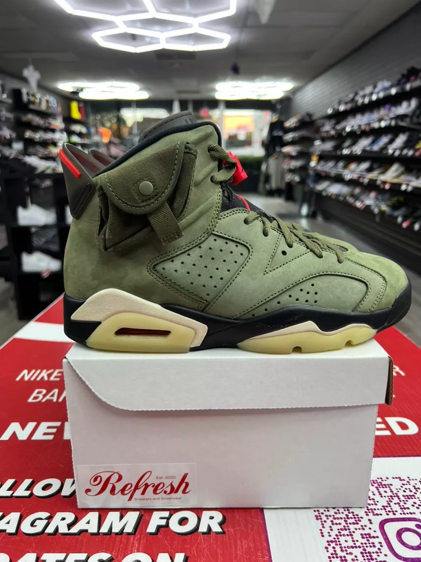 Air Jordan 6 Travis Olive Size 7.5