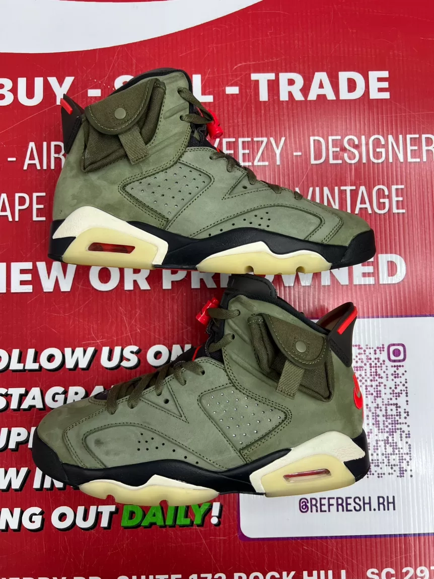 Air Jordan 6 Travis Olive Size 7.5