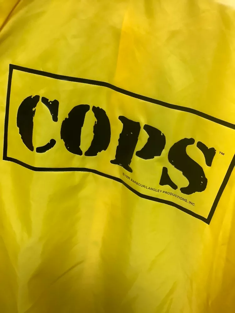 Vintage COPS TV Show Yellow Windbreaker Jacket