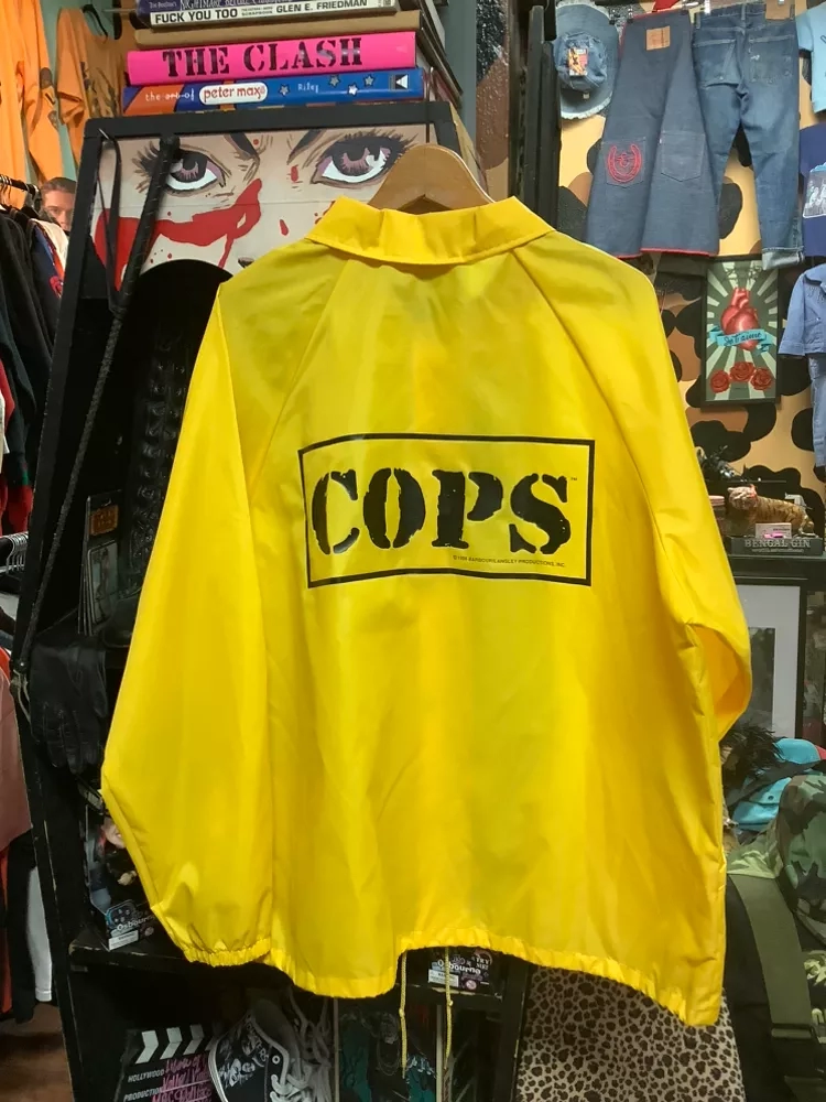 Vintage COPS TV Show Yellow Windbreaker Jacket