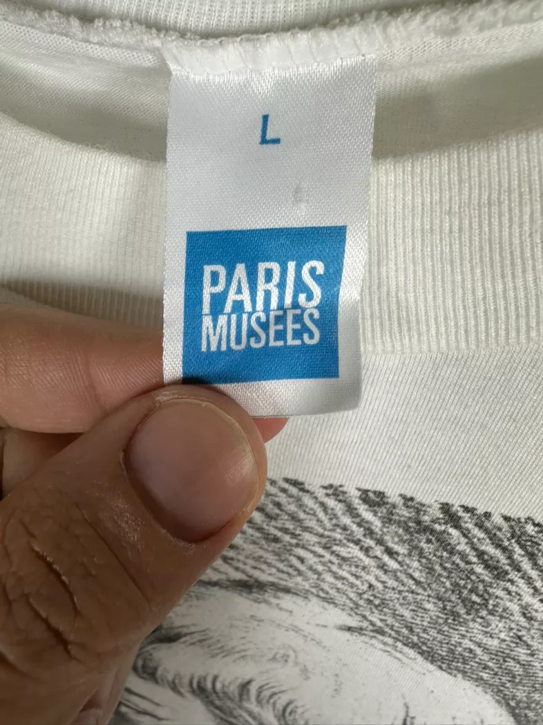 Vintage 80s saint just french poete portrait art tee shirt